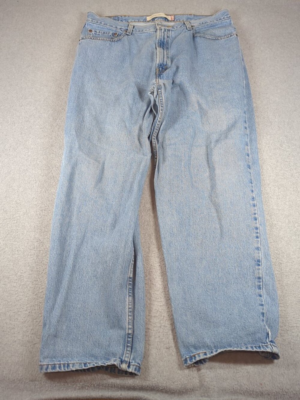 Levi's 560 Jeans Men's 38x30 Blue Comfort Fit Tapered Leg Baggy Faded Light Wash